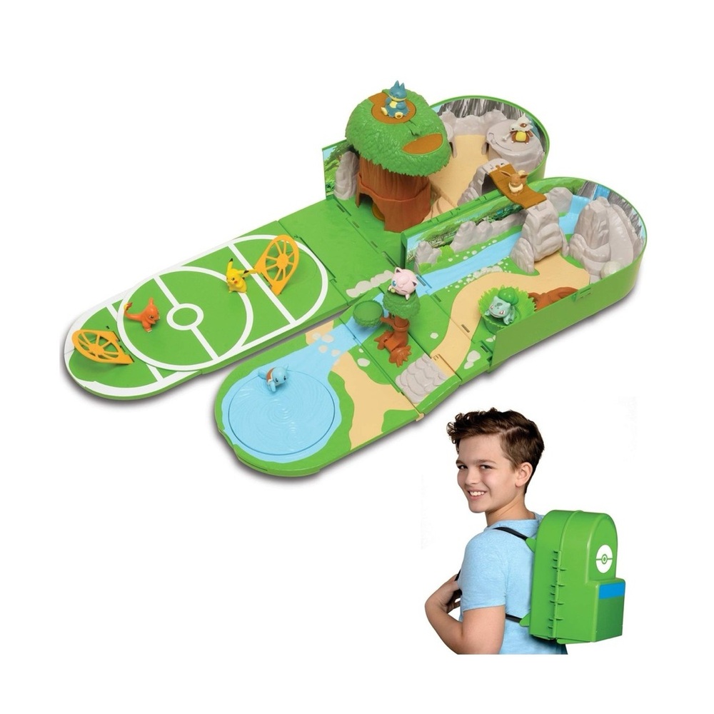 Interactive Green Playset for Kids Pokemon
